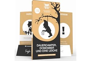 Culinario Mortale® Krimidinner für Zuhause 6 bis 8 Personen - Dauercamper, Dosenbier und eine Leiche/unterhaltsames Krimi Dinner für Zuhause/Krimispiele für Erwachsene/Krimidinner Spiel