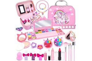 Chennyfun Kinder Schminkkoffer Mädchen Spielzeug, 23 Stück Kinderschminke, Ungiftiges & Waschbares Geschenk Set, Schminkkoffer Rollenspiel, ab 3 Jahren