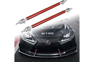 TOMALL 2Pcs 5.9"/150mm Adjustable Front/Rear Bumper Lip Splitter Strut Rod Tie Support Bars Auto Parts Replacement Fit for Universal (Red)