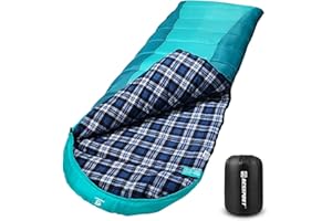 Bessport Sacco A Pelo Busta, Impermeabile Compatto Sacco a Pelo Invernale per 3-4 Stagioni per Campeggio Trekking, Escursioni, attività all'Aria Aperta