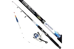 Mega Fishing Kinderangel Starter Set Tele Combo - Teleskop Rute Rolle Tasche & Fertigmontage - Rot & Blau