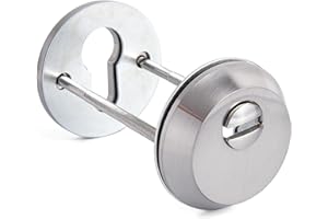 GENERIC Schutzrosette APECS für Haustür Außentüren und Innentüren Schlüsselrosette für Profilzylinder PZ mit Kernziehschutz Rund Nikel 1 Paar