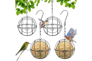 NHYDZSZ Mangiatoia per Uccelli Alimentatori per Uccelli in Metallo Strumento per l'alimentazione Degli Uccelli per Palle di Grasso Mangiatoia per Uccellini da Esterno, per Recinzioni,Giardino