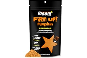 Diggin' Your Dog Firm Up Pumpkin, Probiotiques et Prébiotiques pour Chiens et Chats, Digestive Riche en Fibres, Aide à la Diarrhée et Protège la Flore Intestinale, 28,35 GR