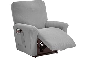 Topchances Pokrowce na leżankę z kieszeniami, rozciągliwe pokrowce na fotele, antypoślizgowe, rozkładane, nadające się do prania, pokrowiec na leżankę, ochraniacz na meble do salonu (leżanka,