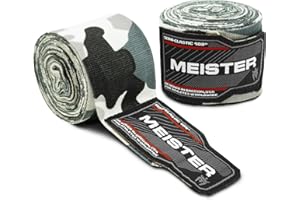 Meister Adulto 180" Vendas de Mano Semi-Elásticas para MMA & Boxeo (Par)