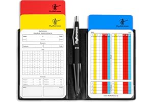 MyReferee Set d'arbitre avec mini ballon de handball avec cartes de jeu, stylo à bille, cartes disciplinaires | Kit d'arbitre | Schiri
