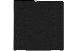 HzdaDeve 430 x 430 mm - Pour Kobra 3 Max Combo - Plaque de construction structurée double face - Feuille PEI - Lit chauffant - Plateforme flexible en acier à ressort - Pour imprimante Anycubic (noir)