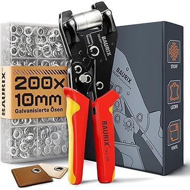 Zeilringtang - Voor het maken en repareren van dekzeilen - Incl. 25 ogen - 10 mm