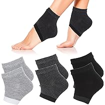 Feuchtigkeitsspendende Gel-Socken Für Rissige Fersen | 2 Paar, Offene Zehen | Für Nacht- & Tagespflege