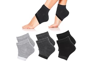 Sibba 3 Paar feuchtigkeitsspendende Fersensocken belüftetes Gel Ferse offene Zehensocken weiche Silikonsocken trockene harte rissige Haut atmungsaktiv wiederverwendbar SPA-Fußschutz Tag Nachtpflege