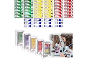 Vegena Lot de 60 lames de microscope, pour enfants avec insectes, animaux, fleurs, plantes, échantillons biologiques en plastique, accessoires pour étudiants, éducation