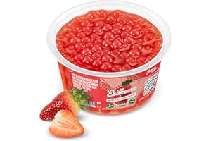 THE INSPIRE FOOD COMPANY INSPIRE FOOD Bubble Tea Perlen Erdbeere für Bubble Tea | Popping boba Perlen, Tapioka Fruchtperlen und Boba Perlen - 100% vegan und glutenfrei, ohne künstliche Farbstoff, 450g