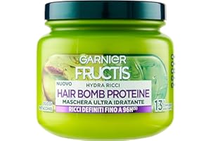 Garnier Fructis Maschera Ultra Idratante, Per Capelli da Mossi a Ricci, Anti-Crespo, Per una Chioma Morbida e Luminosa, Hydra Ricci, 320 ml
