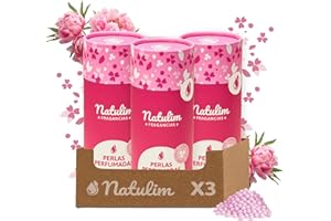 Natulim Perlas Perfumadas - Perlas Aromatizantes para Ropa - Fragancia Duradera - Sin Químicos Nocivos - Apto Pieles Sensibles y todo tipo de Prendas - 90 Lavados – Pack 3 Unidades (Fragancia Floral)