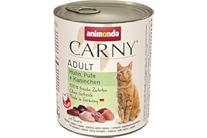 animonda Carny Adult Nourriture Humide pour Chat Adulte Poulet Dinde + Lapin 6 x 800 g