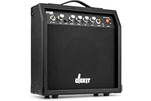 MAX GIGKit Amplificador de 40 W para Guitarras eléctricas y Bajos eléctricos - Tono Ajustable, asa de Transporte, Salida de Auriculares, Entrada AUX, Ideal para guitarristas en casa y pequeños Shows