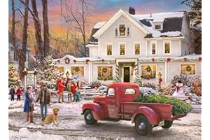 The Inn at Christmas Jigsaw Puzzle Advent Calendar 1000 Piece by Vermont Christmas Company - 24 Puzzle Sections to Complete - Count Down to Christmas Each Day in December