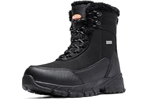 SHULOOK Winterstiefel Herren Wasserdicht Warm Gefüttert Winterschuhe Herren Schneestiefelrutschfeste Hohe Wanderschuhe Outdoor Schuhe Winter für Wandern Arbeiten Camping