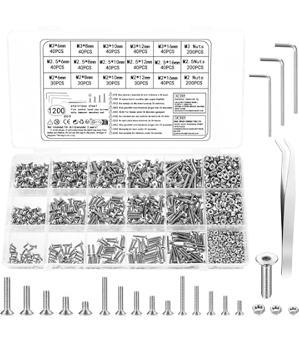 Wildeep 100 Viti a Testa Svasata Piatta Phillips M1.6 M2.5 in Acciaio Nero (6mm,M2.5 100pcs