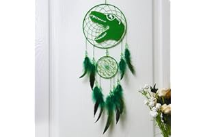 Beinou Acchiappasogni Dinosauro Dream Catcher Fatto a Mano Piume Decorazione da Appendere Alla Parete Regalo per Ragazzi Ragazze Asilo Camera
