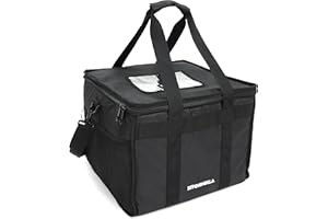 Kitchenella 40 Litre Hot Food Delivery Bag 38x38x32cm Cool Bag for Picnics on The Beach - Ideal for Pizza Delivery Drivers Insulated Keeps Meals Hot or Cold Takeaway Fast Food