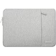 MOSISO Laptop Sleeve Bag Compatible with MacBook Air/Pro, 13-13.3 inch Notebook, Compatible with MacBook Pro 14 inch M4 M3 M2 M1 Chip Max, Polyester Vertical Case with Pocket, Gray