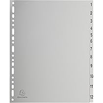 Buy Exacompta Campus Dividers, A4 Maxi, 12 Part - Multi-Coloured (Pack