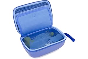 CASEMATIX Blue Travel Case Bag Compatible with Asthma Inhaler, Masks, Spacer Chamber - CASE ONLY, Spacer NOT Included