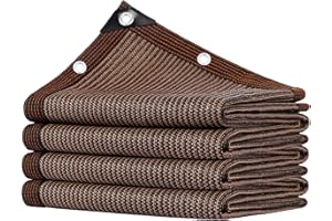 GENERIC Brown Shade Netting UV Resistant Sun Sail Tear Resistant Shade Mesh 1m 1.5m 2m 2.5m 3.0m 3.5m 4m 4.5m 5m 5.5m 6m 6.5m 7m 7.5m 8m Mesh Tarp for Greenhouse Cover Patio Plant Flower Chicken(2X4m)