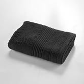 Douceur d'int&eacute;rieur, Tendresse Bath Towel 50 x 90 cm Black 100% Cotton