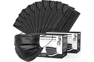 Izkan- 100 Pack 3 Ply Disposable Face Masks Protective Safety Dust Pollen Haze Proof