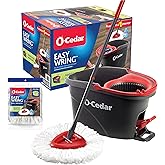 O-Cedar EasyWring Sistemi, 1 Ekstra Doldurulabilir, Kırmızı/Gri, D&ouml;ner Paspas