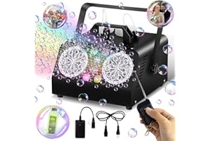 OAUIR GUSIX Bubble Machine, Automatic Bubble Blower 200000+Bubbles Per Minute, Bubble Machine for Kids Toddler, Portable Bubble Maker with 2 Speeds,Great Outdoor Toy for Birthday Parties,Weddings and Stage