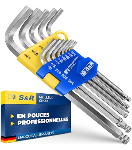 Jeu De Clés Coudées Bondhus 10936 - 12 Pièces, Système Pouces, Qualité Professionnelle