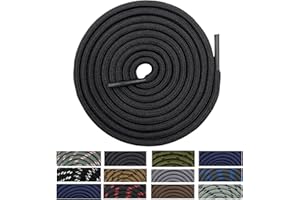 Danraw Stores [Pair] Heavy Duty,Hiking durable round Boot Lace, Shoe Lace classic colours Dot for hiking, Mountaineering running, working, casual