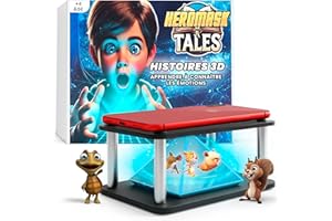 Heromask Tales : Histoires 3D en 5 Langues | 4-10 Ans | Cadeau Éducatif | Pyramide Holographique | Contes Racontés en Plusieurs Langues pour Développer l'Intelligence Émotionnelle des Enfants (Small)