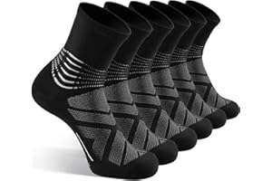 IRAMY Calze Compressione Graduata Uomo Donna Calzini da Corsa Supporto Alla Caviglia Calze Trekking Running Compressione Coolmax Assorbente Sportive per Plantar Fasciite
