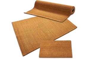 casa pura Tapis Coco Tapis d'entrée | Couleur Nature | Fibre Naturelle | épais.17mm | 3 Tailles - 80x100cm