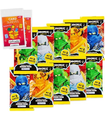 10 Booster Lego Cartes série 3 : 10 paquets de 5 cartes + Carte