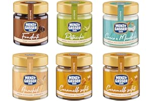 Menz&Gasser, Kit Assortito Le Creme Spalmabili, 5 Gusti + 1, Confezione 6x200g, Perfette per Colazione e Dolci
