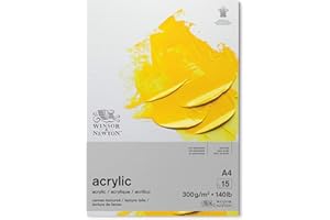 Winsor & Newton Bloc papel Acrílico, Blanco, (DIN A4)