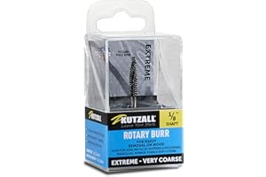 Kutzall Ekstremalne uderzenie obrotowe Burr, 1⁄8" wałek, bardzo powłoka - Przywiązanie drewna do Dremel, Foredom, DeWalt, Milwaukee. Ścierny karbidowy wolfram, 1⁄8" (3,1 mm) śr. X 7⁄8" (22,2 mm)