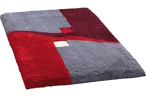 ‎ERWIN MÜLLER Erwin Müller Badematte Athen, Badteppich, Badvorleger rutschhemmend rot Größe 60x100 cm - kuscheliger Hochflor, für Fußbodenheizung geeignet (weitere Größen)