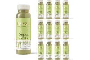 PRSS 100% COLD PRESSED PRESS Healthfoods, 12 x 250ml Celery Juice, Cold Pressed Juice, Containing Celery Spinach & Lemon, Green superfood, Vegan Friendly