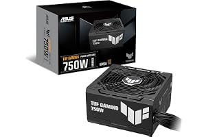 TUF Gaming 750 W brons PSU (strömförsörjning, 80 PLUS brons, certifiering av militärkvalitet, dubbla kullager, skyddande