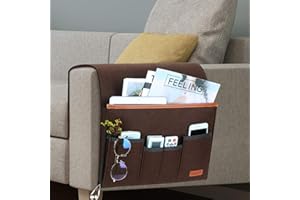 SIMBOOM Organizer na sofę, pilot zdalnego sterowania, torba na łóżko, antypoślizgowa torba na stolik nocny, torba do przechowywania telefonu, czasopism, książek, okularów, kawy