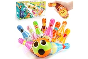 Adeokay Ensemble de Bowling pour Enfants, Jouets à partir de 2, 3, 4, 5, 6, 7 Ans, garçon et Fille, Jouet Montessori 2-12 Ans, Jouets pour Enfants 2 3 4 5 Ans, Jeux de Plein air pour Enfants Cadeaux