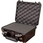 MAX Cases - MAX235H105HDS.079 Black- Airtight Suitcase with Foam Pre-Cut to Cubes - Internal Dimensions 235 x 180 x 106 mm