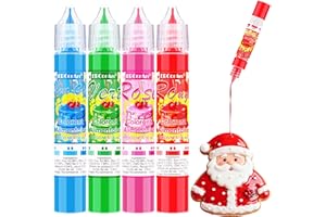 ERCORART Colorant Alimentaire Liquide - 4 Couleurs Colorant Alimentaire Hautement Concentré, Sans Gluten, Sans Produits Laitiers, Colorant Alimentaires Naturel pour Oeufs Bio, Gâteau, Fondant, Macaron - 30 ml